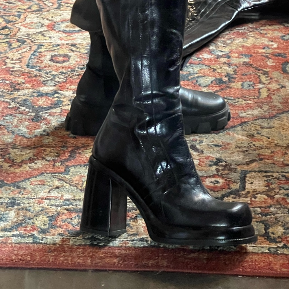 Vintage Platform Knee-High Boots